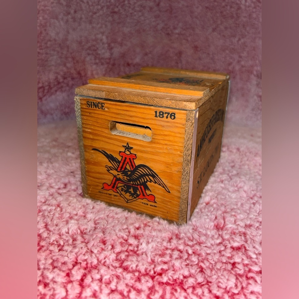 Anheuser-Busch Inc Budweiser Wooden Crate Box Famous Beer Case 1/3 Scale​​ - Picture 3 of 8